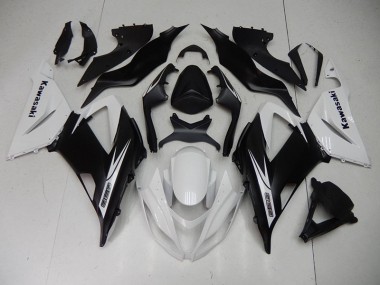 ZX6R 2013-2018 Verkleidungen - Schwarz Weiß