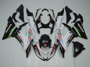 ZX6R 2013-2018 Verkleidungen - Schwarz Weiß Rapid Hager